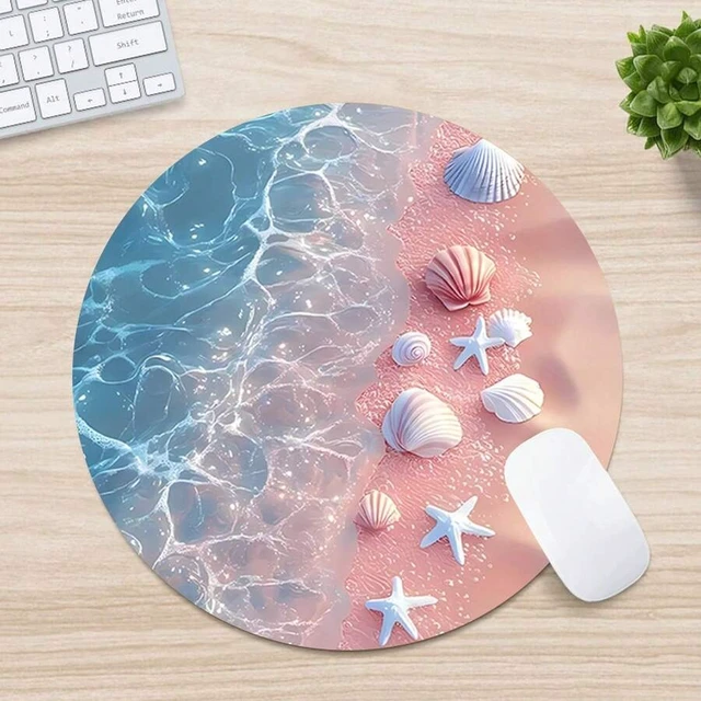 Alt view image 2 of 6 - Bks Small Mouse Pad With Non-Slip Rubber Base, Fun Mouse Pad Suitable For Wireless PC Mouse, Office, Laptop, Home Office Decor, Cute Office Supplies Gift For Women And Girls