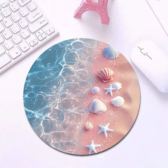 Alt view image 3 of 6 - Bks Small Mouse Pad With Non-Slip Rubber Base, Fun Mouse Pad Suitable For Wireless PC Mouse, Office, Laptop, Home Office Decor, Cute Office Supplies Gift For Women And Girls