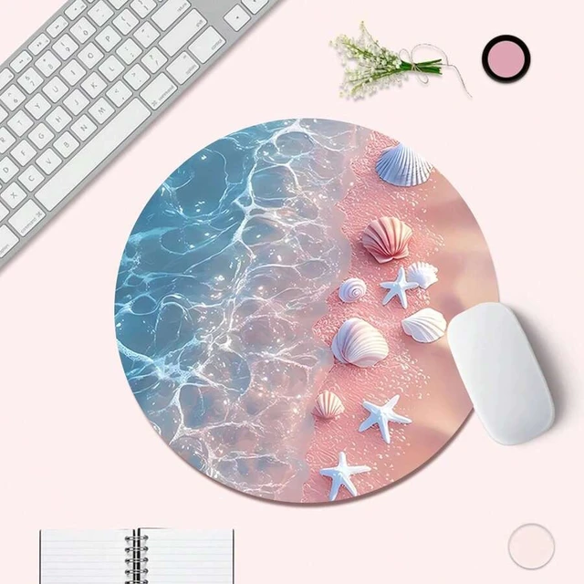 Alt view image 4 of 6 - Bks Small Mouse Pad With Non-Slip Rubber Base, Fun Mouse Pad Suitable For Wireless PC Mouse, Office, Laptop, Home Office Decor, Cute Office Supplies Gift For Women And Girls