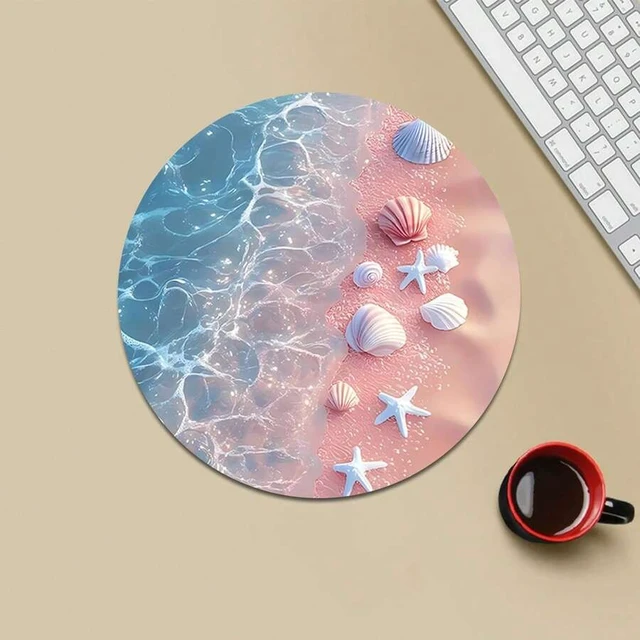 Alt view image 5 of 6 - Bks Small Mouse Pad With Non-Slip Rubber Base, Fun Mouse Pad Suitable For Wireless PC Mouse, Office, Laptop, Home Office Decor, Cute Office Supplies Gift For Women And Girls