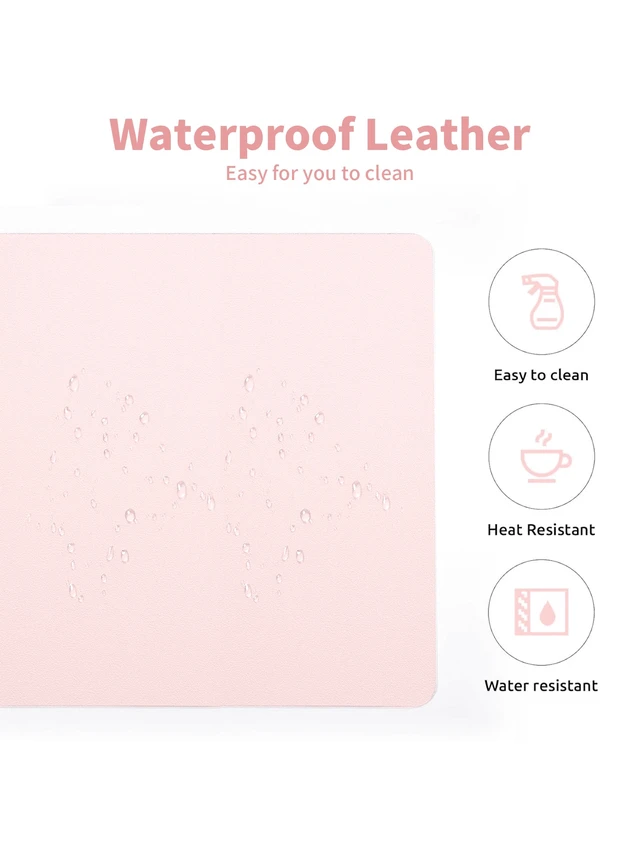Alt view image 2 of 7 - Bks Pink Strawberry Square Mouse Pad, Cute Compact Desktop Wireless Mouse Pad, Edged Non-Slip PU Material Gaming Mouse Pad, Suitable For Computer Laptop Home Office Decor