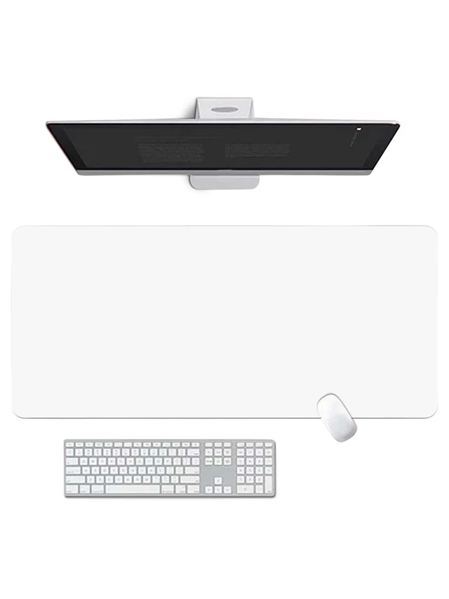 Alt view image 2 of 4 - Bks Large Mouse Pad 80x40CM Waterproof Soft Leather Surface Anti-Slip Rubber Bottom Dual Side Use Easy Clean