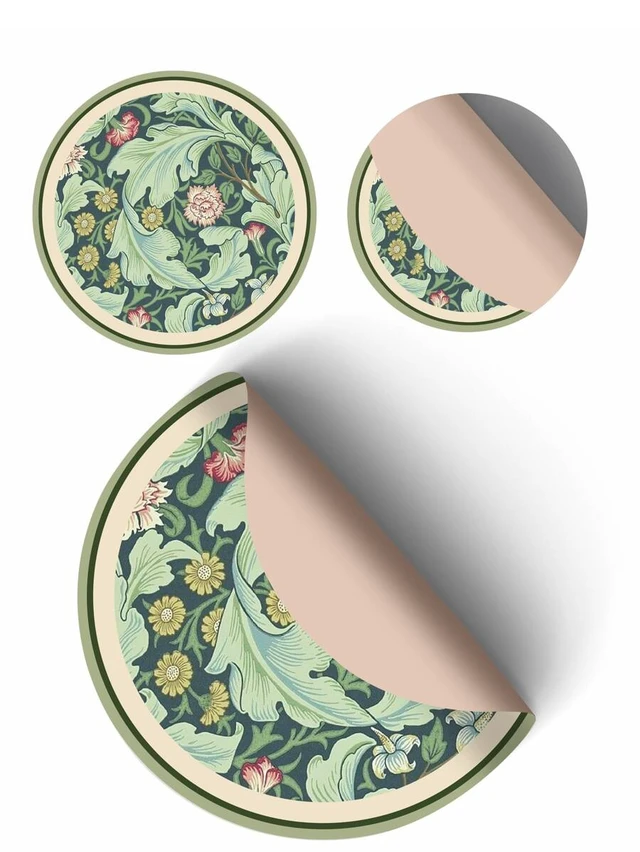 Alt view image 3 of 3 - Bks Flower Print PU Leather Mouse Pad One Size Multicolor Non-Slip Gaming Surface pc
