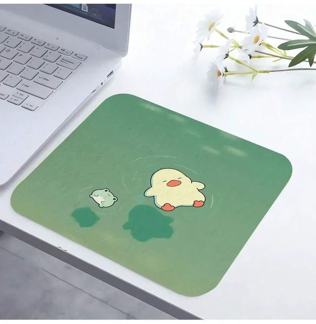Main image of Bks Mini Travel Mouse Pad With Non-Slip Rubber Base, Cute Design For Laptop Office Home Study & Gaming