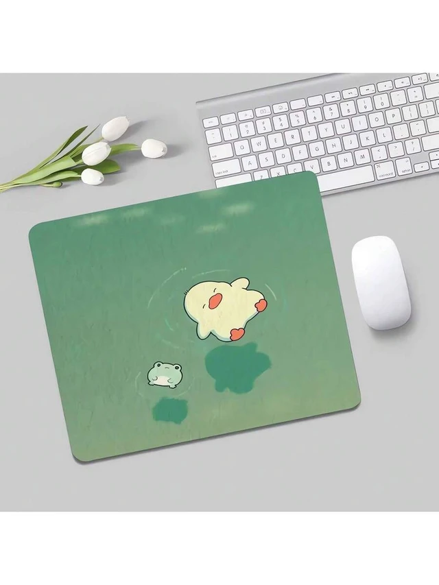 Alt view image 2 of 7 - Bks Mini Travel Mouse Pad With Non-Slip Rubber Base, Cute Design For Laptop Office Home Study & Gaming
