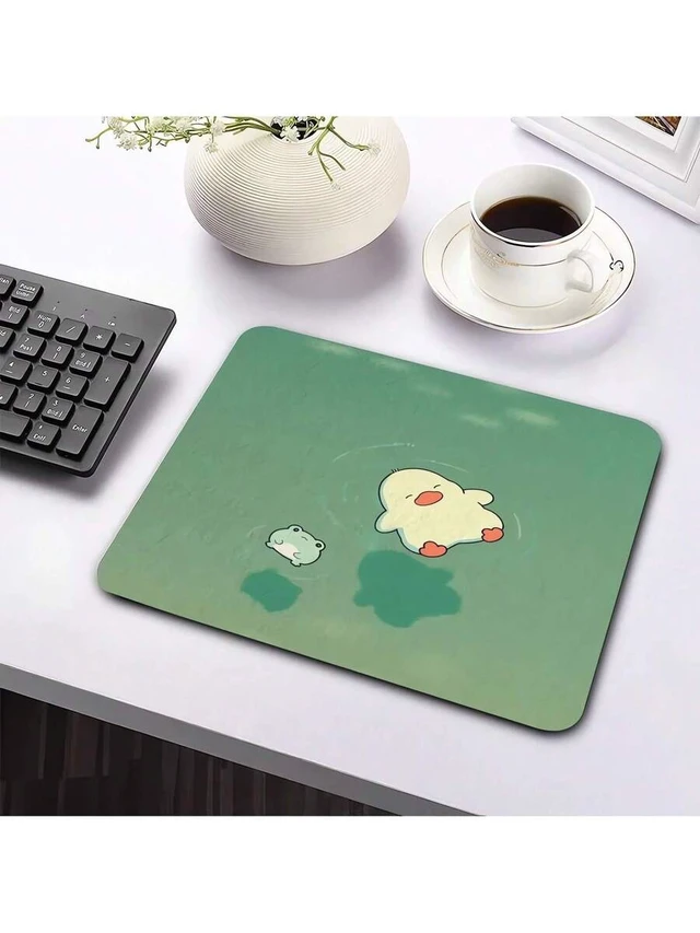 Alt view image 3 of 7 - Bks Mini Travel Mouse Pad With Non-Slip Rubber Base, Cute Design For Laptop Office Home Study & Gaming