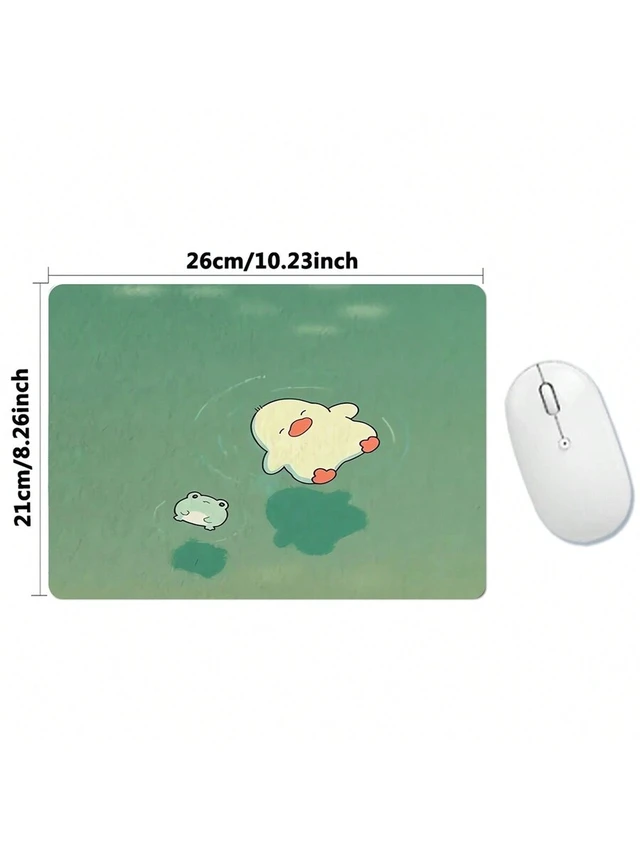 Alt view image 6 of 7 - Bks Mini Travel Mouse Pad With Non-Slip Rubber Base, Cute Design For Laptop Office Home Study & Gaming