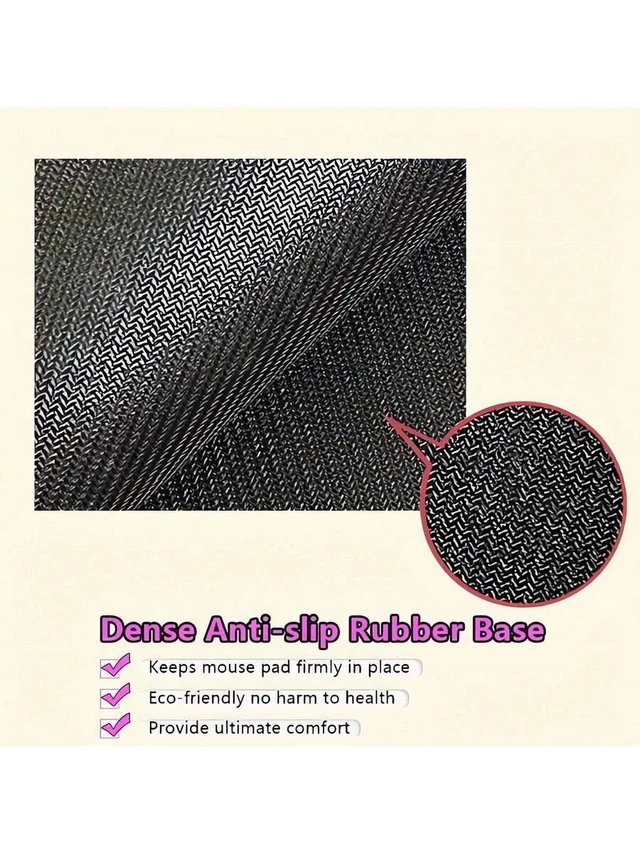Alt view image 7 of 7 - Bks Mini Travel Mouse Pad With Non-Slip Rubber Base, Cute Design For Laptop Office Home Study & Gaming