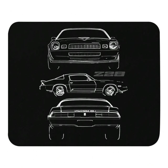 Alt view image 2 of 7 - Bks 1979 Camaro Z28 Collector Car Mouse Pad Rubber Gaming Office Desktop Owner Gift Muscle