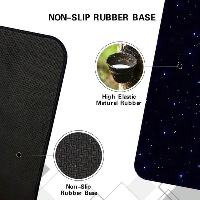 Alt view image 5 of 7 - Bks Starry Sky Pattern Mouse Pad, Rectangular Gaming Mouse Pad, Durable Stitched Edge Non-Slip Rubber Mouse Pad 23.6x13.8in(60x35cm) Shortcuts Mouse Pad