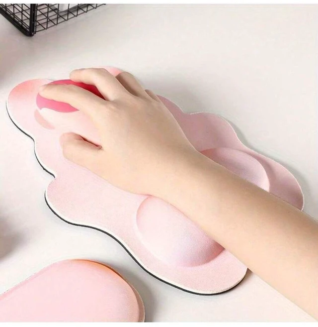 Alt view image 4 of 7 - Bks Ergonomic Rabbit Mouse Pad Gel Wrist Support Anti-Slip Base Smooth Surface for Office Gaming Laptops Desktops