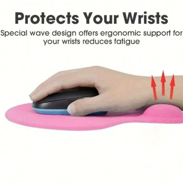 Alt view image 7 of 7 - Bks Ergonomic Rabbit Mouse Pad Gel Wrist Support Anti-Slip Base Smooth Surface for Office Gaming Laptops Desktops