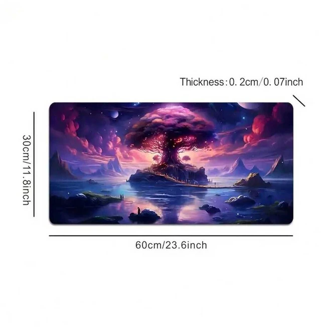 Alt view image 2 of 7 - Bks Large Gaming Mouse Pad Computer Keyboard Mat HD Desktop Accessories Natural Rubber Non-Slip Office Desk Mat