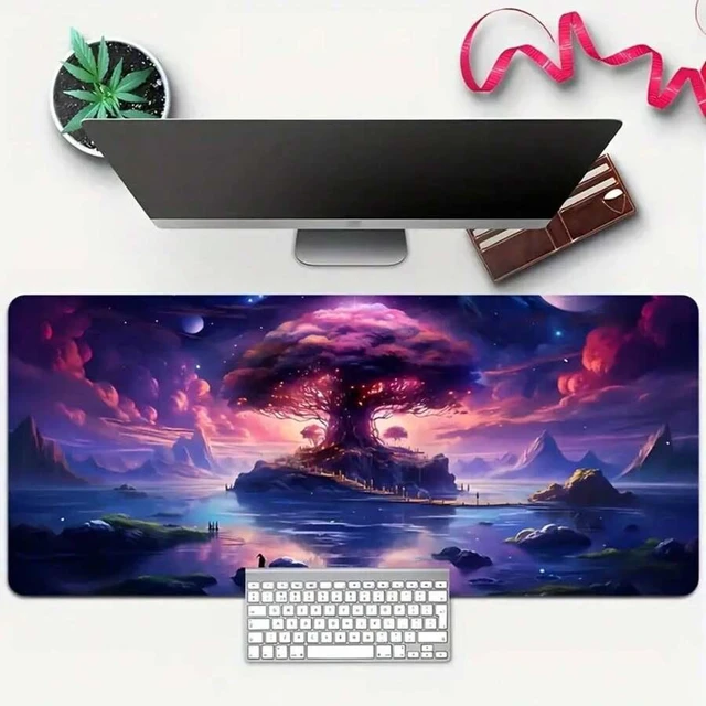 Alt view image 7 of 7 - Bks Large Gaming Mouse Pad Computer Keyboard Mat HD Desktop Accessories Natural Rubber Non-Slip Office Desk Mat
