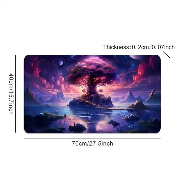 Alt view image 6 of 7 - Bks Large Gaming Mouse Pad Computer Keyboard Mat HD Desktop Accessories Natural Rubber Non-Slip Office Desk Mat