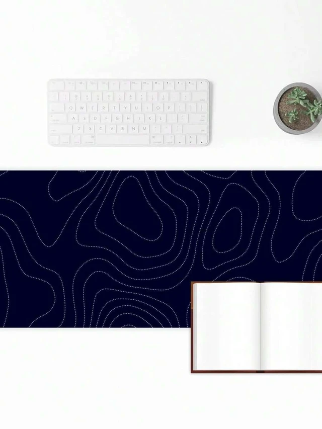 Alt view image 2 of 6 - Bks Large Gaming Mouse Pad XXL Desk Mat 35.43x15.75 Inch Non-Slip Base Smooth Surface for Keyboard Office Home
