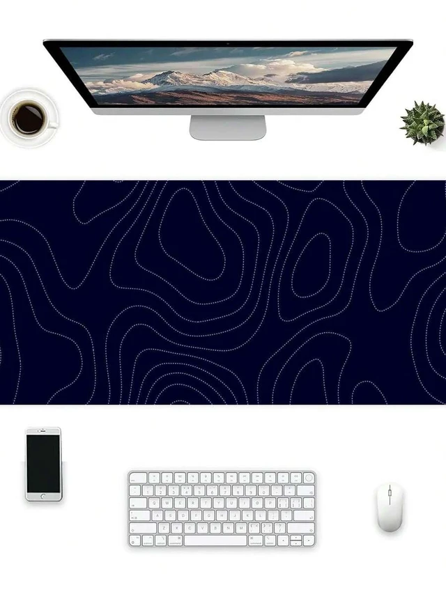 Alt view image 4 of 6 - Bks Large Gaming Mouse Pad XXL Desk Mat 35.43x15.75 Inch Non-Slip Base Smooth Surface for Keyboard Office Home