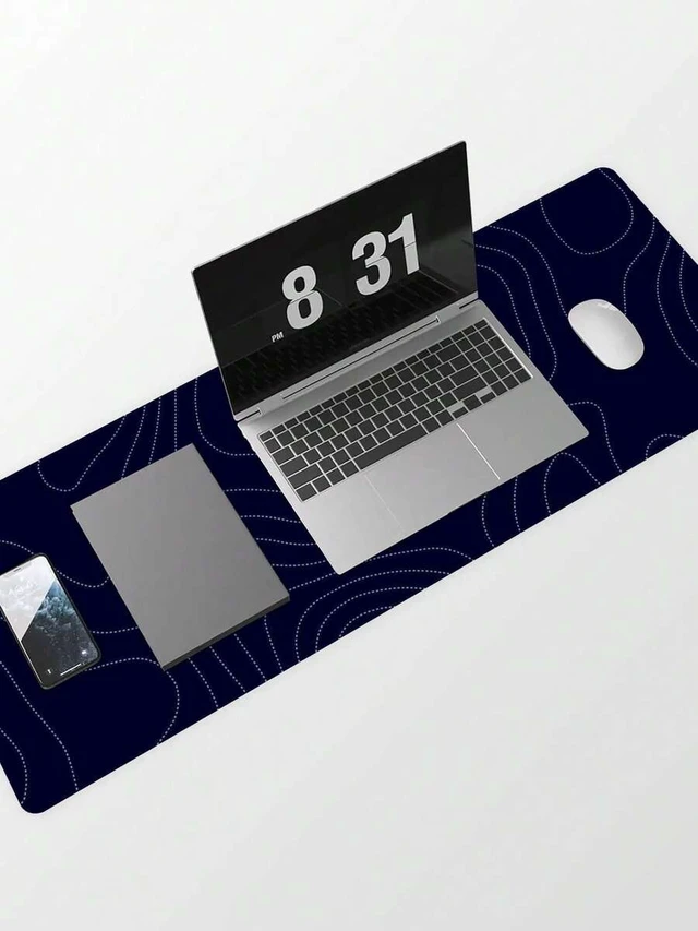 Alt view image 5 of 6 - Bks Large Gaming Mouse Pad XXL Desk Mat 35.43x15.75 Inch Non-Slip Base Smooth Surface for Keyboard Office Home