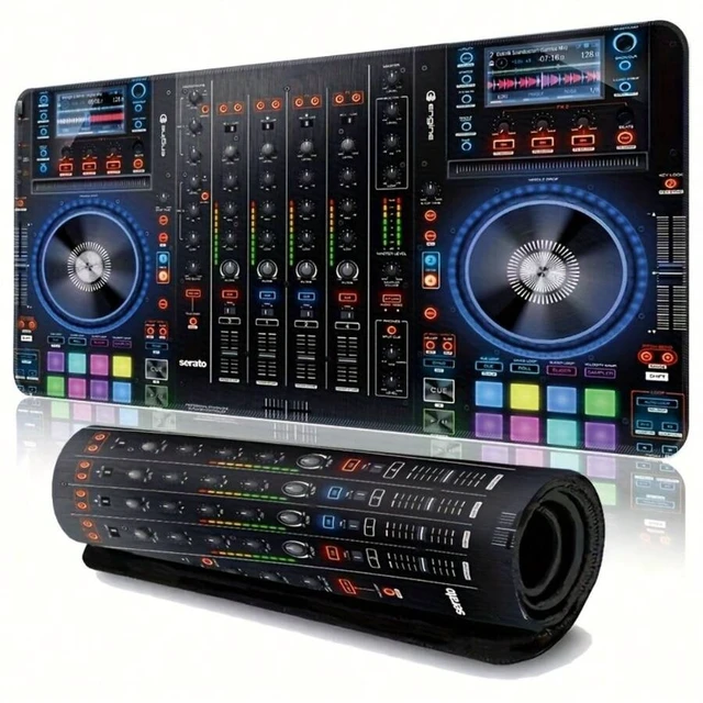 Alt view image 3 of 7 - Bks Large Gaming Mouse Pad Desk Mat for DJ Studio and Music Production, Non-Slip Rubber Base, Polyester Fiber Surface, 31.4x15.7 Inches