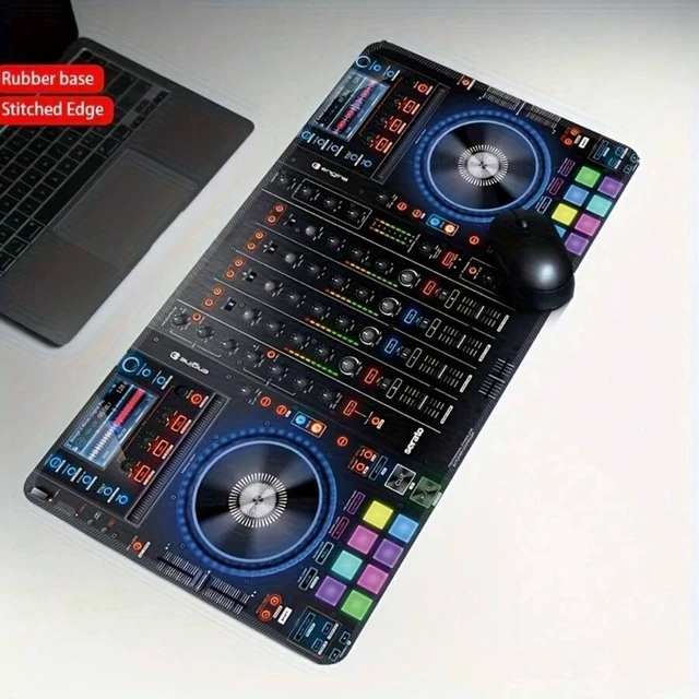 Alt view image 5 of 7 - Bks Large Gaming Mouse Pad Desk Mat for DJ Studio and Music Production, Non-Slip Rubber Base, Polyester Fiber Surface, 31.4x15.7 Inches