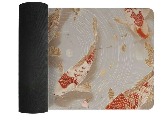 Alt view image 5 of 6 - Bks Extended XL Mouse Pad Japanese Koi Fish Design Non-Slip Gaming Desk Mat For Computer Laptop