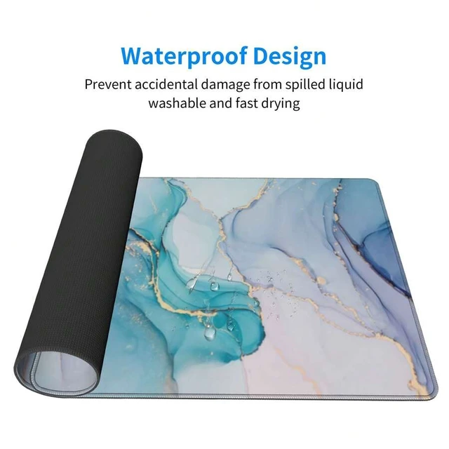 Alt view image 3 of 7 - Bks Large Mouse Pad Aesthetic Design Art Desk Mat Office Accessories With Stitched Edge Non-Slip Rubber Base Keyboard Pad 31.5x12 Inch E-Sports Gaming Mouse Pad