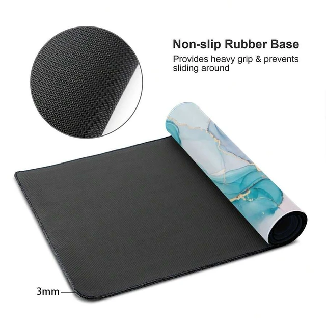 Alt view image 6 of 7 - Bks Large Mouse Pad Aesthetic Design Art Desk Mat Office Accessories With Stitched Edge Non-Slip Rubber Base Keyboard Pad 31.5x12 Inch E-Sports Gaming Mouse Pad