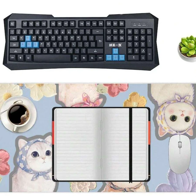 Main image of Bks Large Extended Gaming Mouse Pad 35.43 x 15.75 Inch Non-Slip Rubber Base Polyester Fabric for Desk Keyboard and Laptop