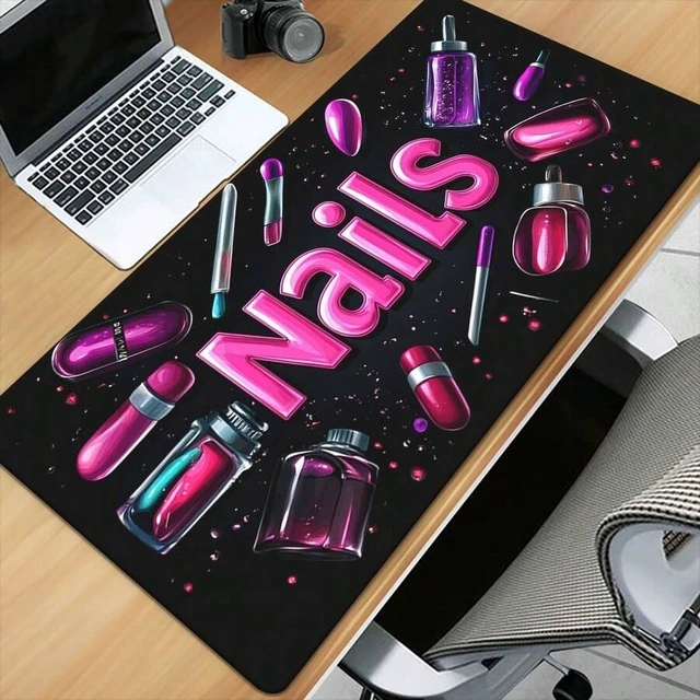 Alt view image 3 of 7 - Bks Cartoon Fashion Cosmetics Mousepad, Keyboard Gaming Accessories Mat, Office Computer PC Gamer Laptop Desk Rubber Anti-Slip