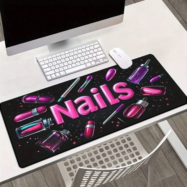 Alt view image 5 of 7 - Bks Cartoon Fashion Cosmetics Mousepad, Keyboard Gaming Accessories Mat, Office Computer PC Gamer Laptop Desk Rubber Anti-Slip
