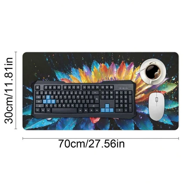 Alt view image 4 of 6 - Bks Gaming Mouse Pad Large Desk Mat 31.5x15.75 Inch Non-Slip Rubber Base Smooth Surface for Office and Gaming