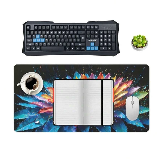 Alt view image 6 of 6 - Bks Gaming Mouse Pad Large Desk Mat 31.5x15.75 Inch Non-Slip Rubber Base Smooth Surface for Office and Gaming