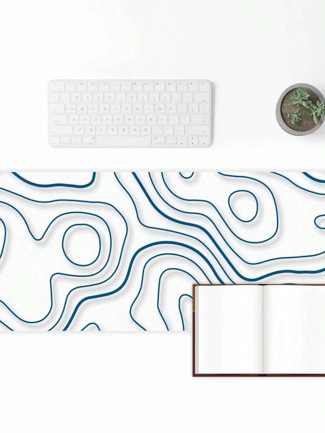 Alt view image 2 of 6 - Bks Large Gaming Mouse Pad Desk Mat 35.43 x 15.75 Inch Non-Slip Rubber Base Smooth Surface for Keyboard and Office Home