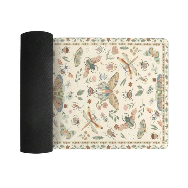 Alt view image 5 of 6 - Bks Beige XL Gaming Mouse Pad & Keyboard Mat 15.75x31.5in, Non-Slip Desk Protector, Stylish Home Office Decor
