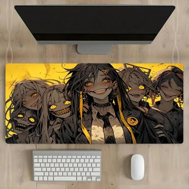 Alt view image 5 of 7 - Bks Large Gaming Mouse Pad With Evil Girl Group Design Non-Slip Waterproof Rubber Base Desk Mat Durable Office Laptop Desktop Keyboard Mat Unique Gift For Gamers