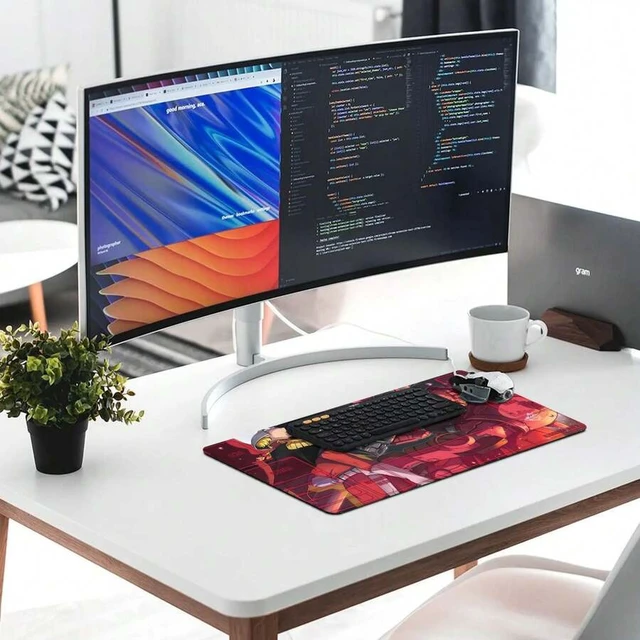 Alt view image 2 of 6 - Bks Extended XL Mouse Pad Non-Slip Gaming Desk Mat Thick Cloth Keyboard Pad For Computer Laptop