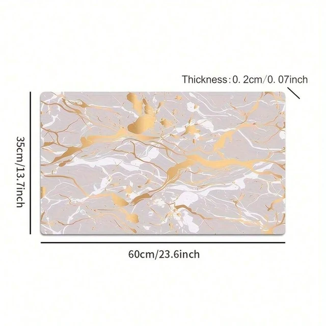 Alt view image 5 of 7 - Bks Oversized Large Mouse Pad Non-Slip Rubber Base High-Definition Marble Print Pattern Durable Stitched Edges for Home Office Gaming Desktop Accessory