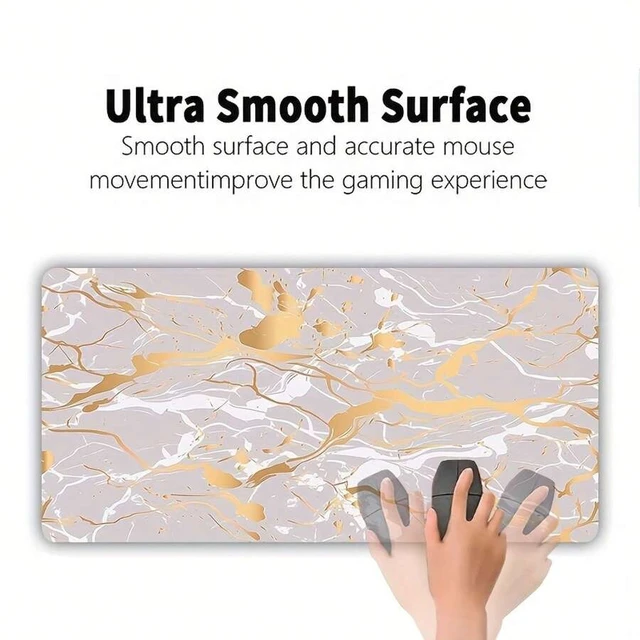 Alt view image 7 of 7 - Bks Oversized Large Mouse Pad Non-Slip Rubber Base High-Definition Marble Print Pattern Durable Stitched Edges for Home Office Gaming Desktop Accessory