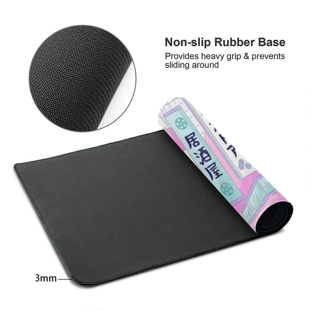 Alt view image 7 of 7 - Bks Large Mouse Pad Aesthetic Design Art Desk Mat Office Desk Accessories With Stitched Edge Non-Slip Mouse Pad Rubber Base Keyboard Pad 31.5x12 Inch E-Sports Desk Pad For Office Home Back To School G