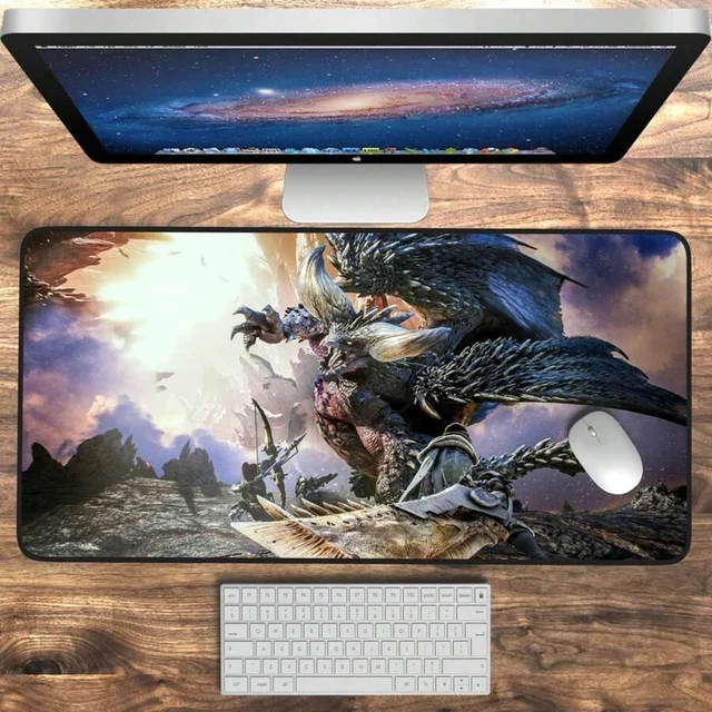 Main image of Bks 15.75x35.43 Inch XL Gaming Desk Mat Mouse Pad Large Keyboard Mat Polyester Rubber 35.43in