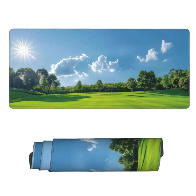 Alt view image 2 of 7 - Bks Large Mouse Pad Aesthetic Design Art Desk Mat Office Desk Accessories With Stitched Edge Non-Slip Mouse Pad Rubber Base Keyboard Pad 31.5x12 Inch E-Sports Desk Pad For Office Home Back To School G