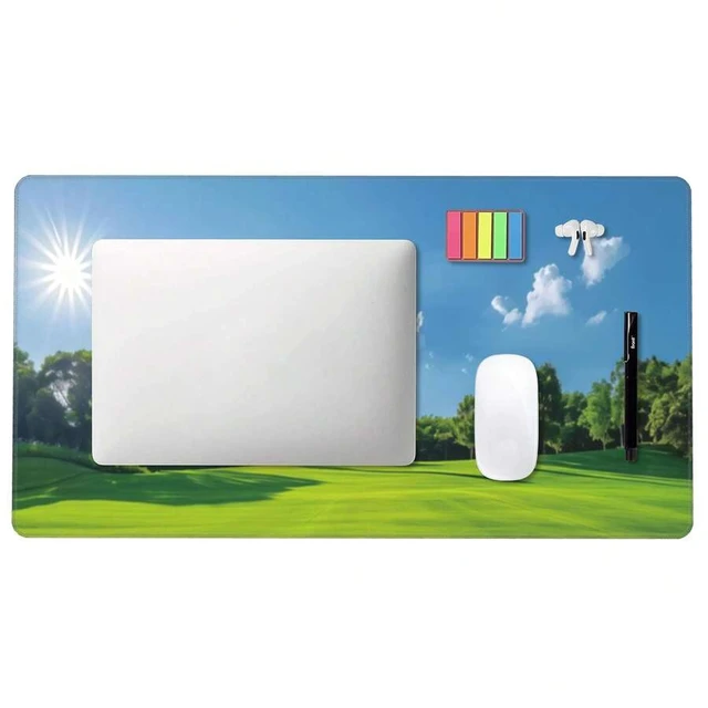 Alt view image 6 of 7 - Bks Large Mouse Pad Aesthetic Design Art Desk Mat Office Desk Accessories With Stitched Edge Non-Slip Mouse Pad Rubber Base Keyboard Pad 31.5x12 Inch E-Sports Desk Pad For Office Home Back To School G