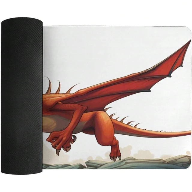 Alt view image 4 of 7 - Bks Large Gaming Mouse Pad 24x12 Inch Pterodactyl Dinosaur Design Non-Slip Rubber Base Smooth Surface for Keyboard Laptop Office Home