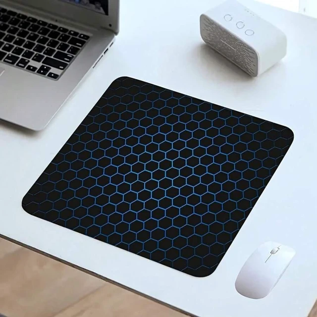 Alt view image 3 of 7 - Bks 7x8.6in(18x22cm) Geometric HD Gaming Mouse Pad Mini Rubber Non-Slip Computer Office Desk Mat