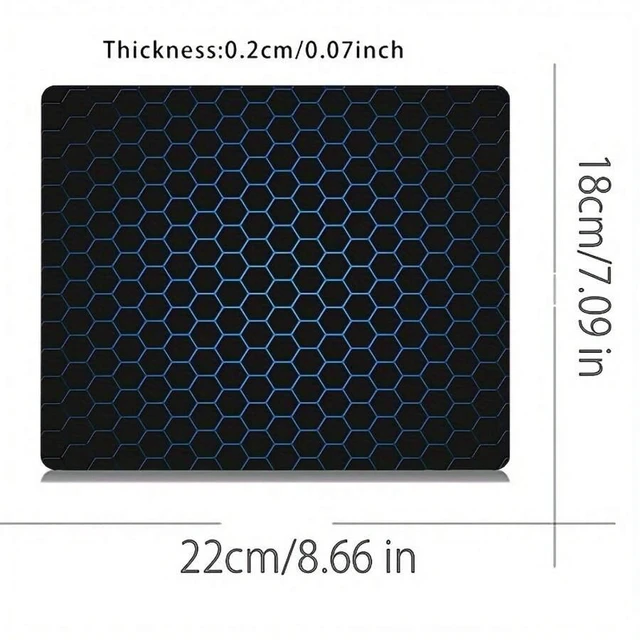 Alt view image 7 of 7 - Bks 7x8.6in(18x22cm) Geometric HD Gaming Mouse Pad Mini Rubber Non-Slip Computer Office Desk Mat