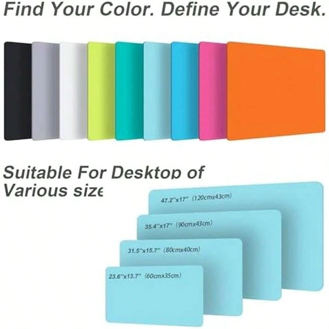 Alt view image 4 of 7 - Bks Leather Desk Pad Protector Non-Slip Large Mouse Mat Easy Clean PU Leather Office Home Decor Black 23.6 X 13.7 Inches