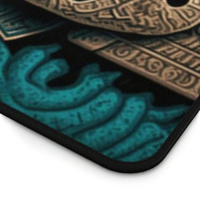 Alt view image 7 of 7 - Bks Mayan XL Gaming Mouse Pad 12x22 Inch Fantasy Desk Mat XXL Extra Large Track Keyboard Pad