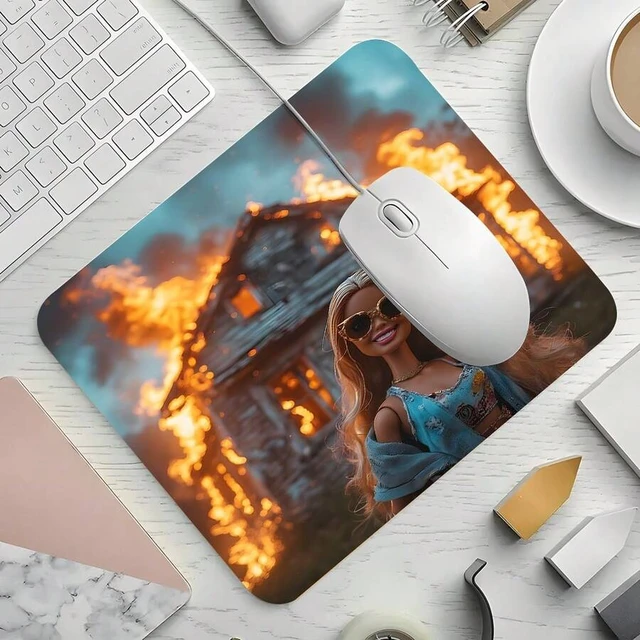 Alt view image 5 of 7 - Bks Square Mouse Pad with Rubber Anti-Slip Lockedge, Humorous Expression Design for Laptop Desktop Computer Games Work Daily Use