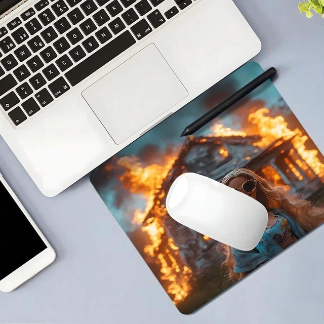 Alt view image 4 of 7 - Bks Square Mouse Pad with Rubber Anti-Slip Lockedge, Humorous Expression Design for Laptop Desktop Computer Games Work Daily Use