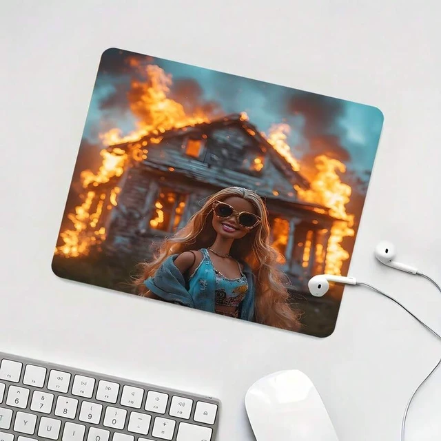 Alt view image 6 of 7 - Bks Square Mouse Pad with Rubber Anti-Slip Lockedge, Humorous Expression Design for Laptop Desktop Computer Games Work Daily Use